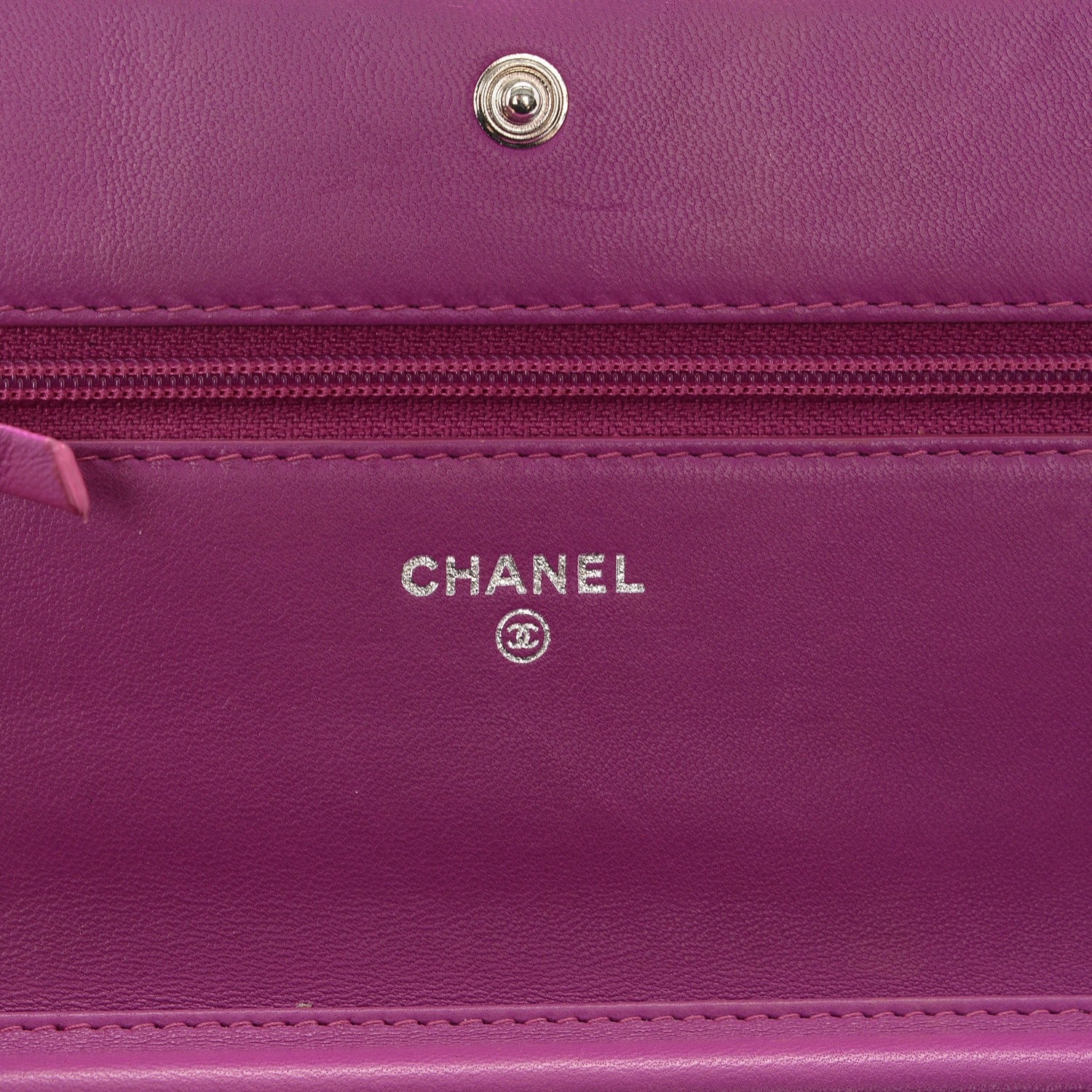 Chanel Lambskin Quilted Boy Wallet On Chain WOC Dark Pink 6 of 8