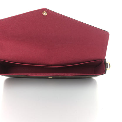 Louis Vuitton Monogram Pochette Felicie Chain Wallet Fuchsia 7 of 13