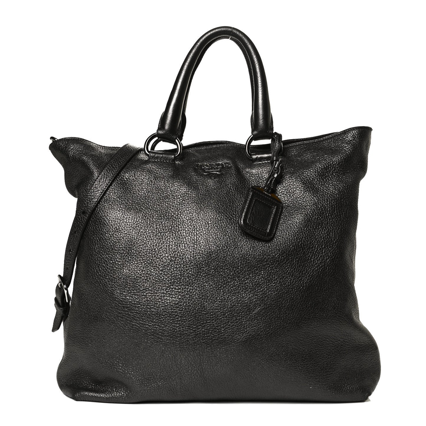 Vitello Daino Shopping Tote Piombo Mordore