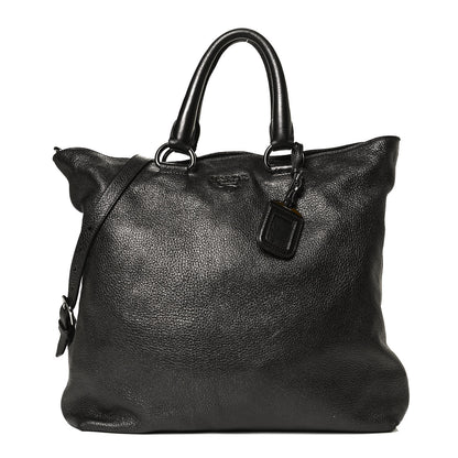 Prada Vitello Daino Shopping Tote Piombo Mordore 1 of 12