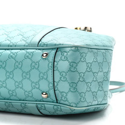 Gucci Metallic Guccissima Medium GG Twins Tote Teal 10 of 13