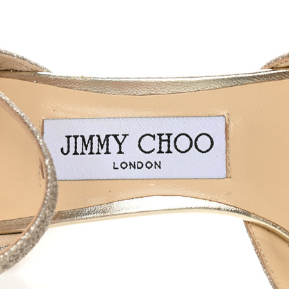 Jimmy Choo Glitter Ankle Strap Pumps 36 Gold 6 of 11