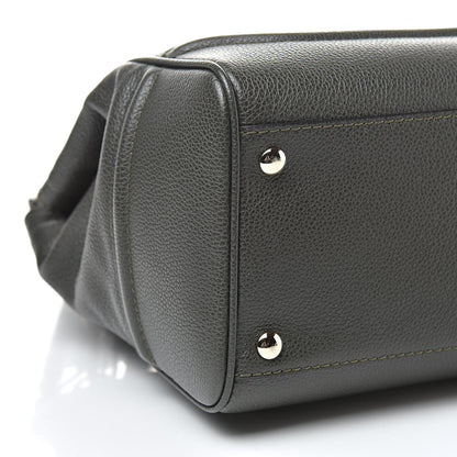 Versace Calfskin Large Palazzo Empire Bag Verde Scuro Black 9 of 11