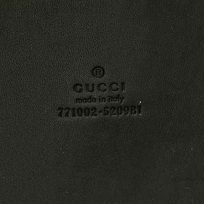 Gucci Calfskin GG Monogram Diamond Cut Duffle Bag Black 5 of 9