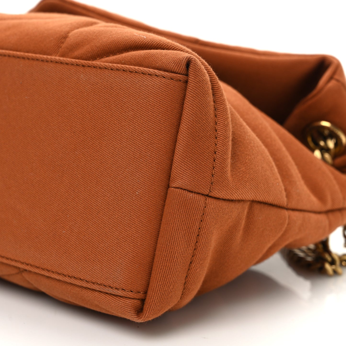 Canvas Quilted Small Loulou Puffer Monogram Chain Satchel Hot Rust