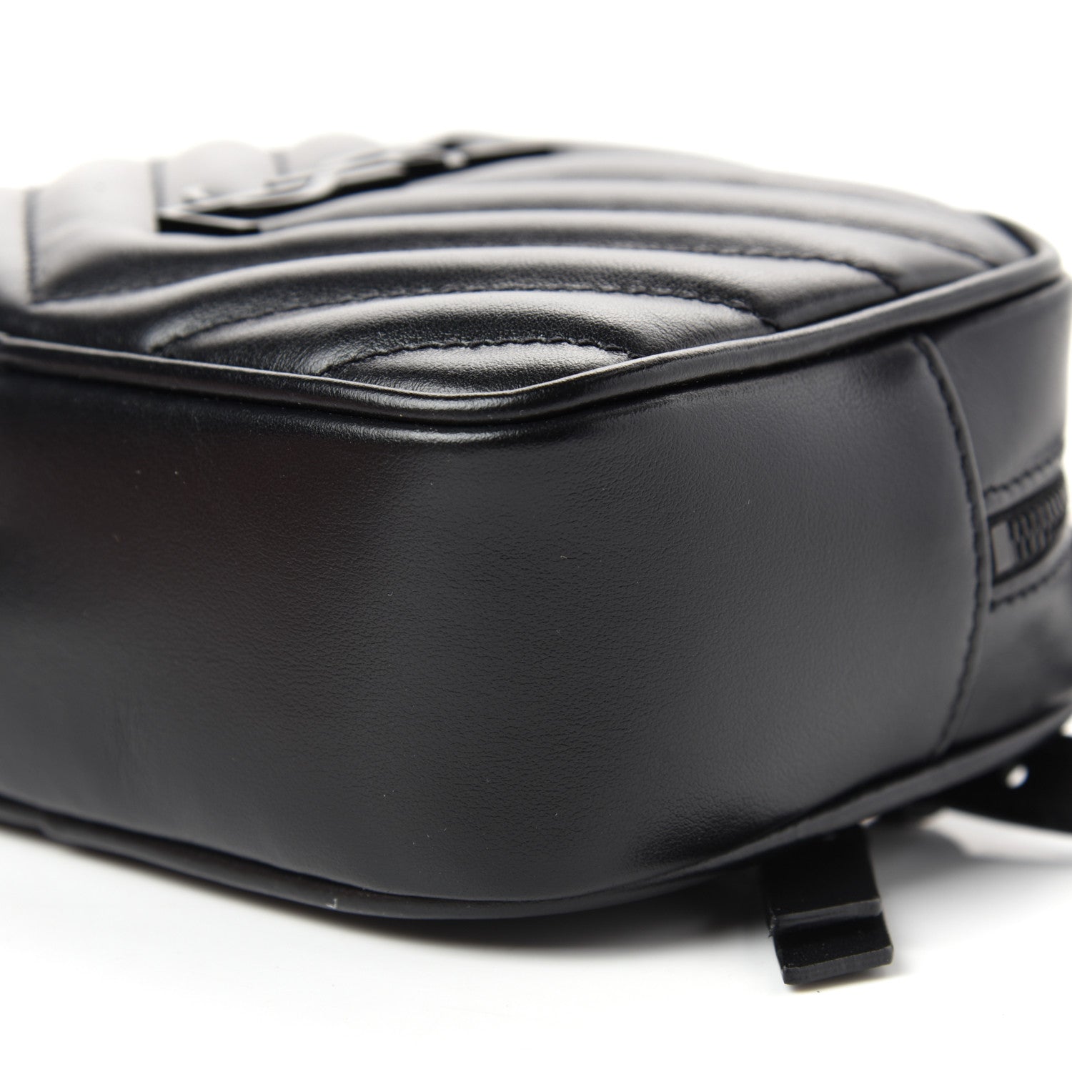 Saint Laurent Calfskin Matelasse Monogram Lou Belt Bag Black 8 of 10