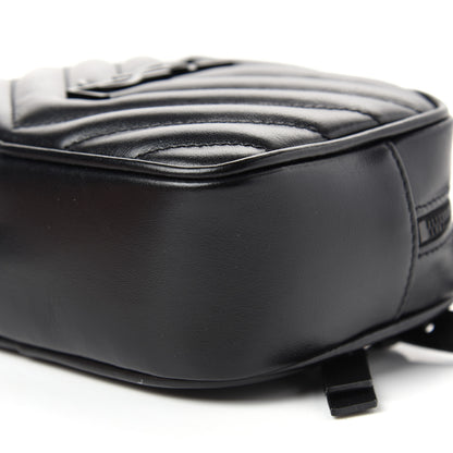 Saint Laurent Calfskin Matelasse Monogram Lou Belt Bag Black 8 of 10