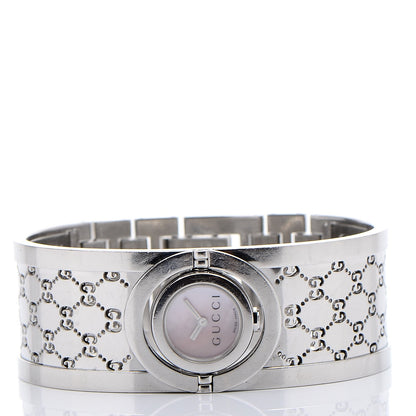 Gucci Stainless Steel Pink Mother of Pearl 23mm Twirl Quartz Watch 3 of 6
