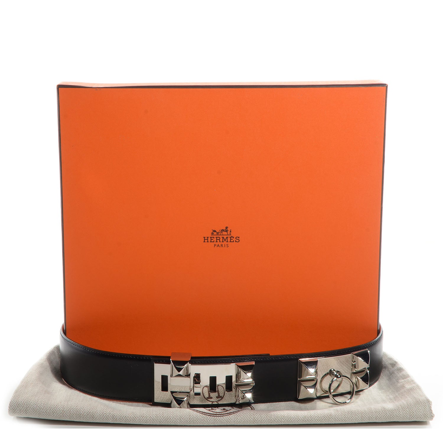 Hermes Box Collier De Chien CDC Belt 80 Noir 7 of 7