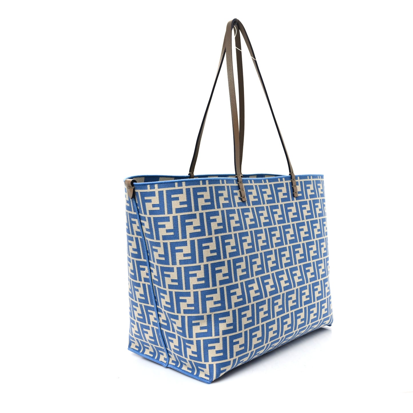 Pequin Vitello Reversible Large Shopping Tote Blue