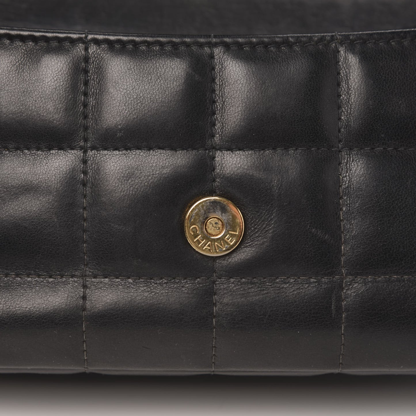 Lambskin Quilted Mini Chocolate Bar Flap Black
