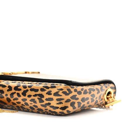 Saint Laurent Calfskin Leopard Print Monogram Tassel Kate 99 Naturale 9 of 9