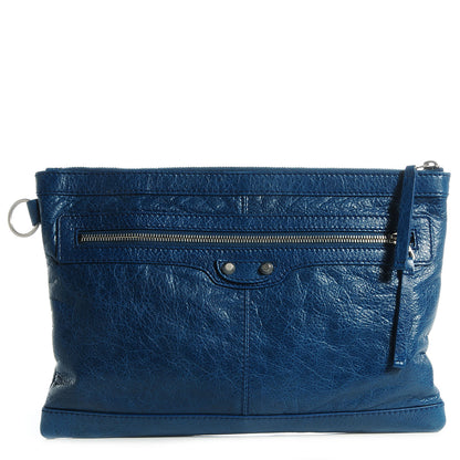 Balenciaga Agneau Arena Clip Medium Bleu Mineral 1 of 12