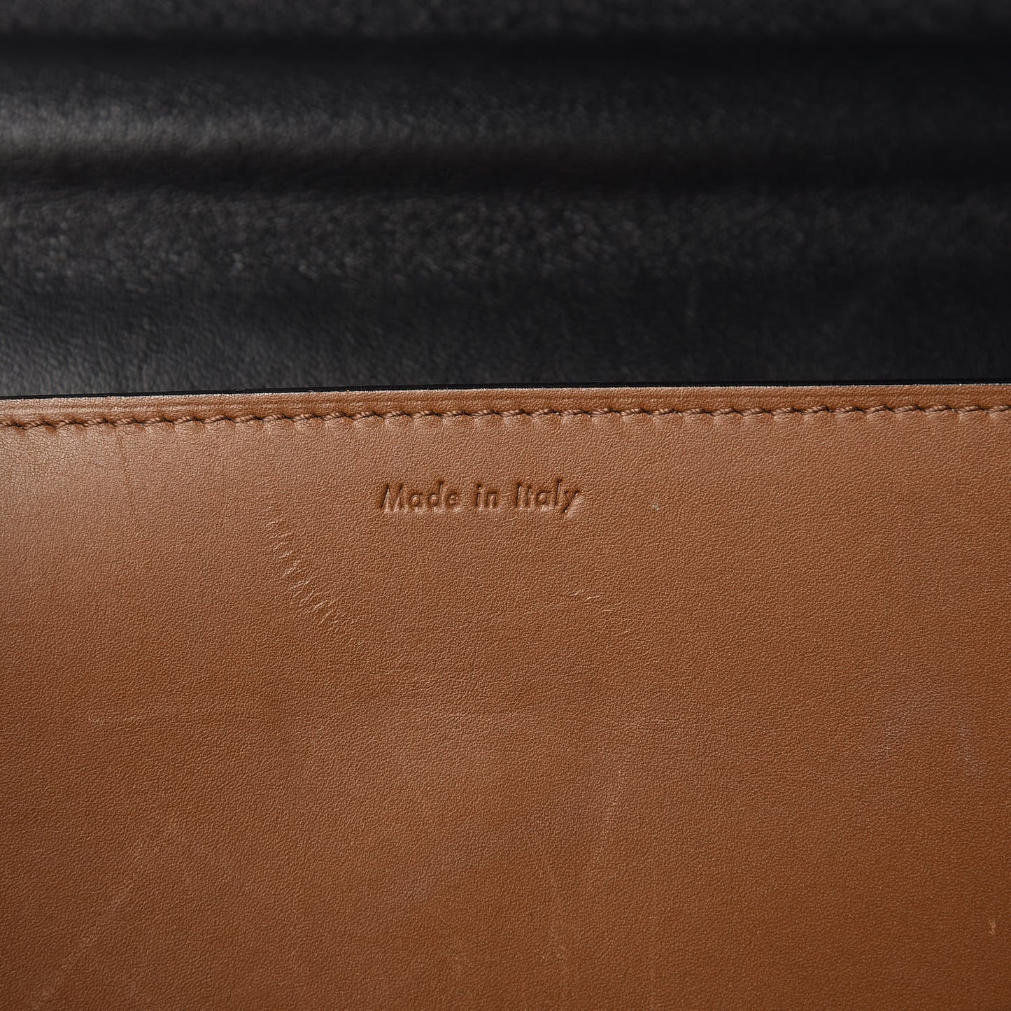 Calfskin Medium Bi-Color Case Flap Camel