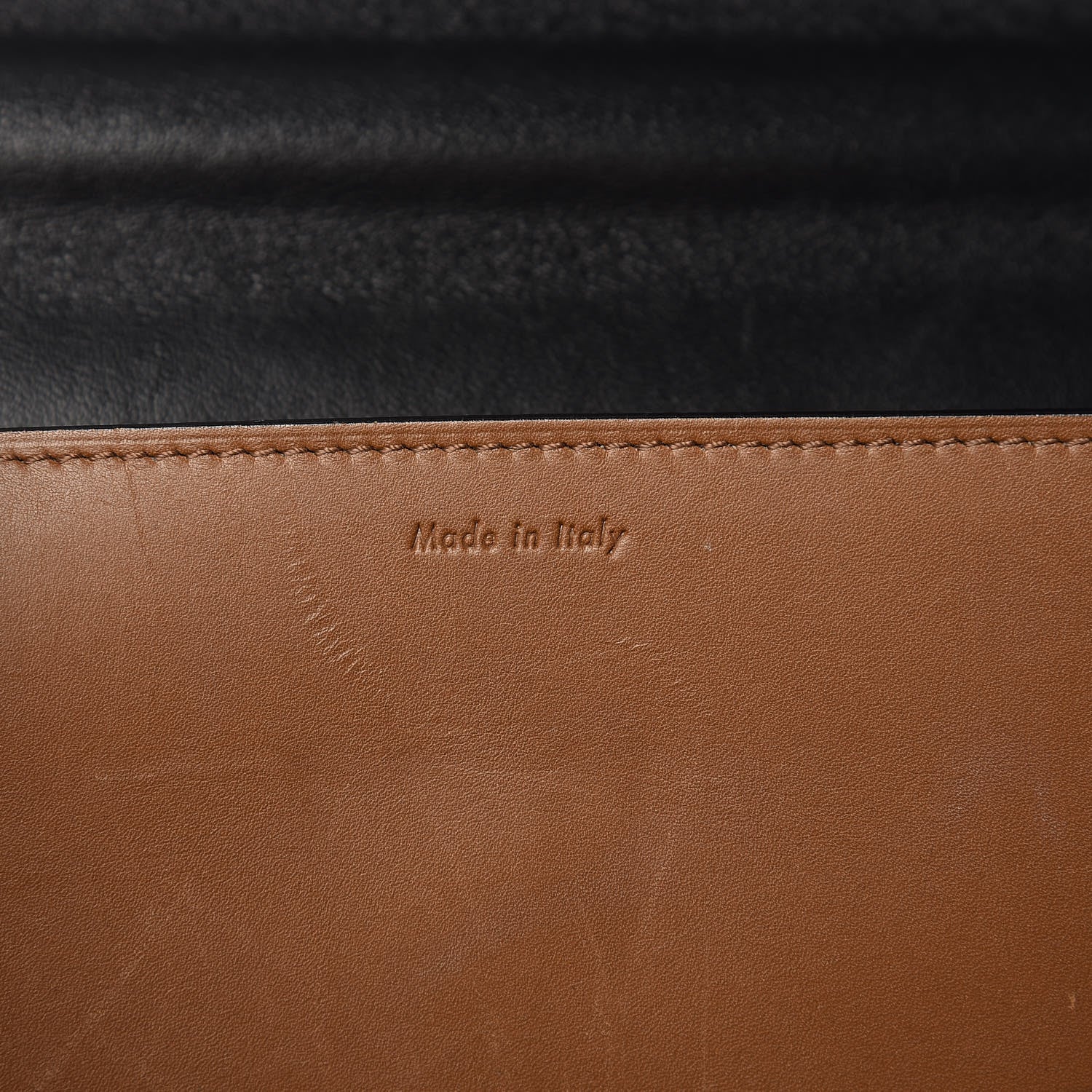 Celine Calfskin Medium Bi-Color Case Flap Camel 7 of 14