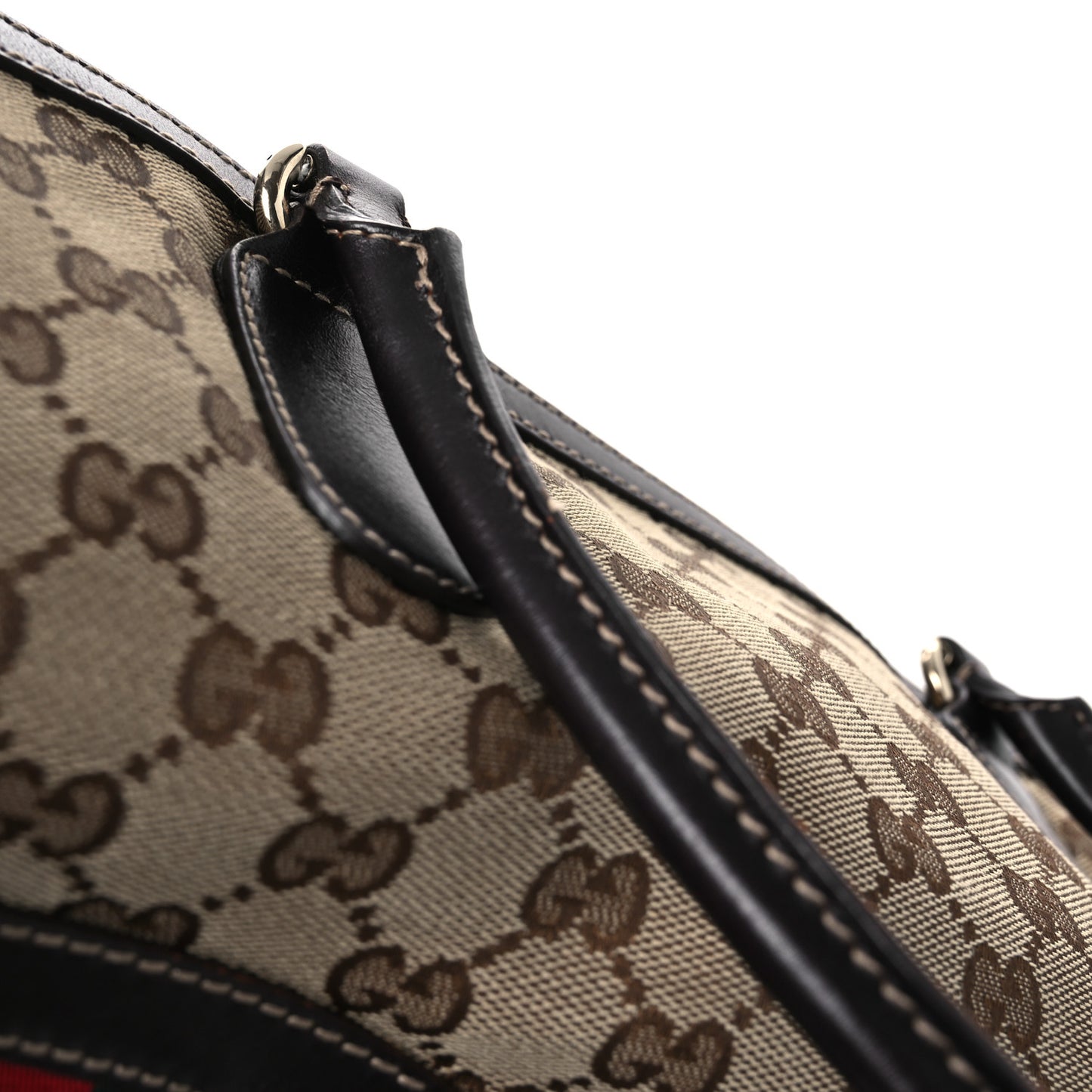 Monogram Sherry Line Horsebit Tote Dark Brown