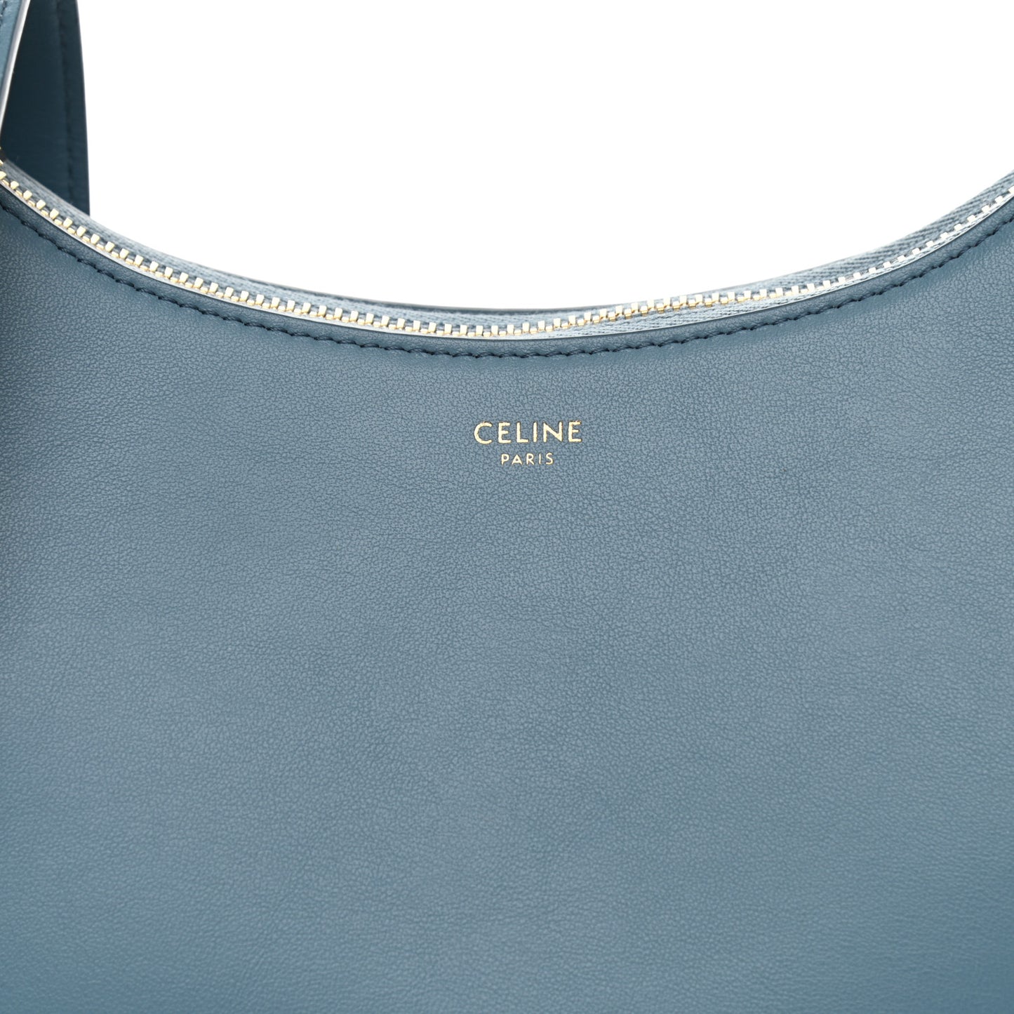 Smooth Calfskin Medium Strap Ava Shoulder Bag Denim