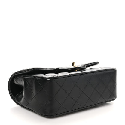 Chanel Lambskin Quilted Mini Top Handle Rectangular Flap Black 5 of 13