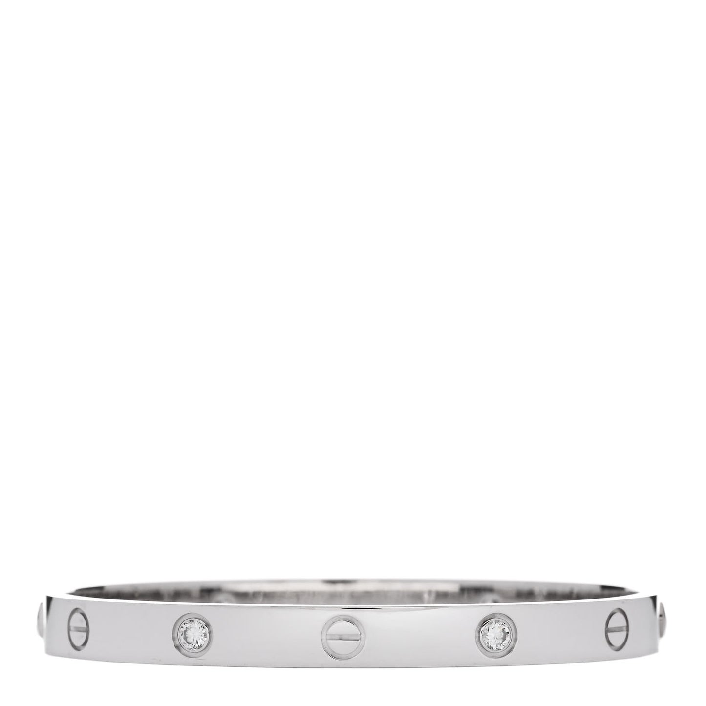 18K White Gold 4 Diamond LOVE Bracelet 18