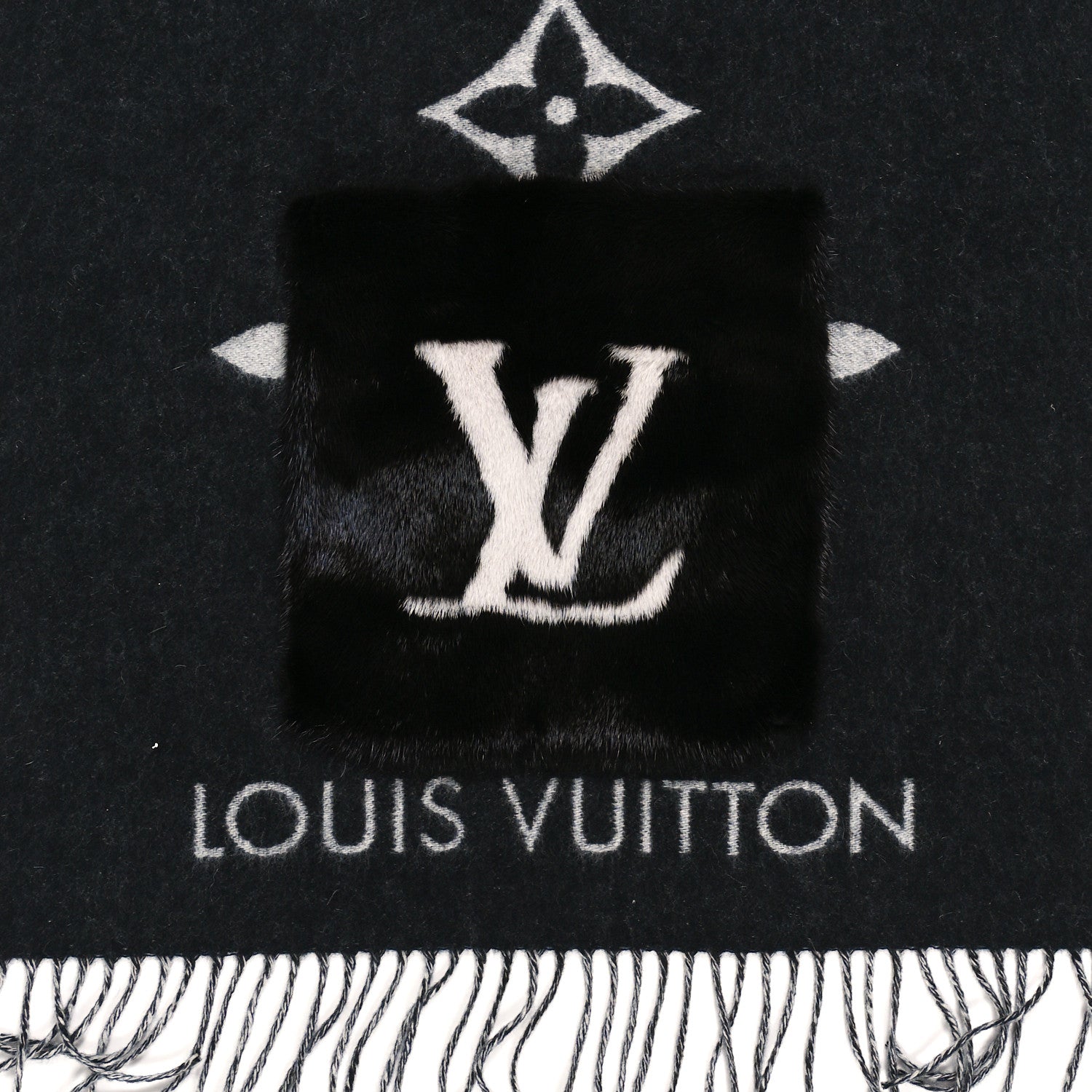 Louis Vuitton Cashmere Mink Monogram Reykjavik Scarf 3 of 4