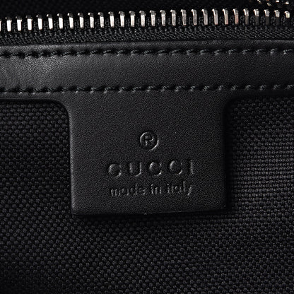 Gucci GG Supreme Monogram Appia Calfskin Web Flat Messenger Bag Black Grey 6 of 10