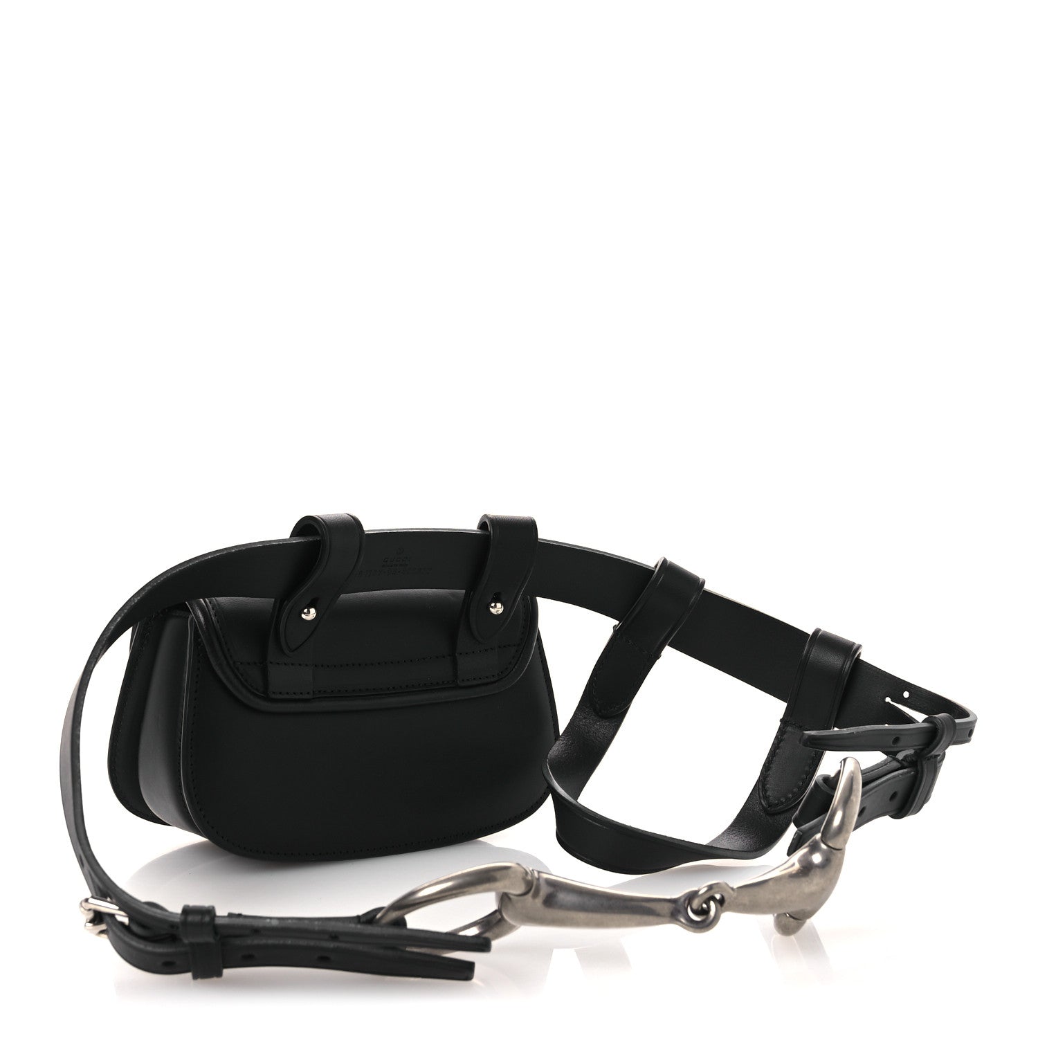 Gucci Calfskin Bamboo Mini 1947 Belt Bag 95 38  Black 2 of 10
