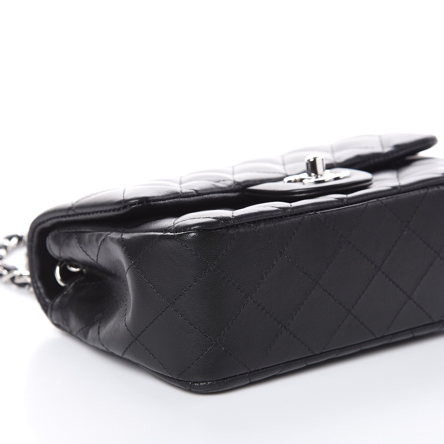 Chanel Lambskin Quilted Mini Rectangular Flap Black 5 of 10