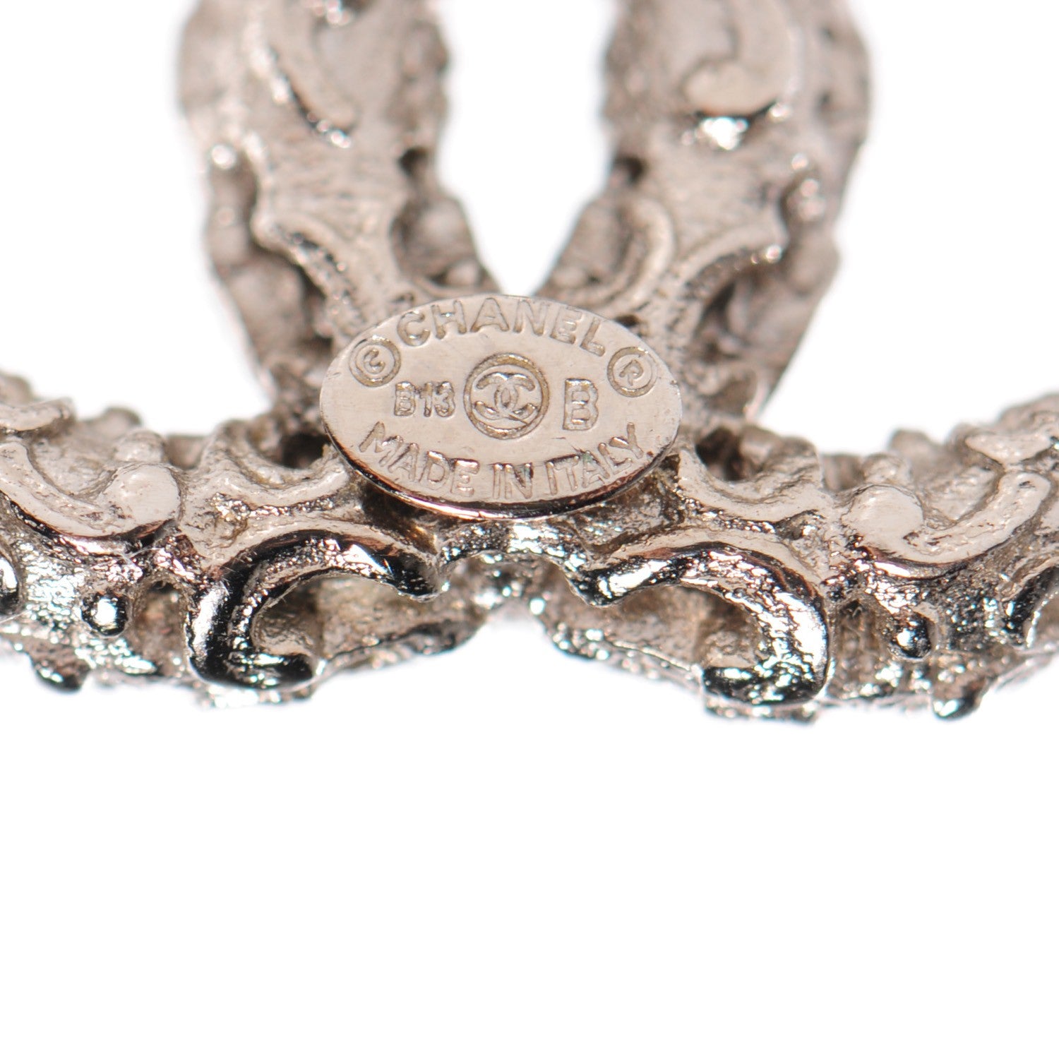 Chanel CC Earrings Silver 3 of 5
