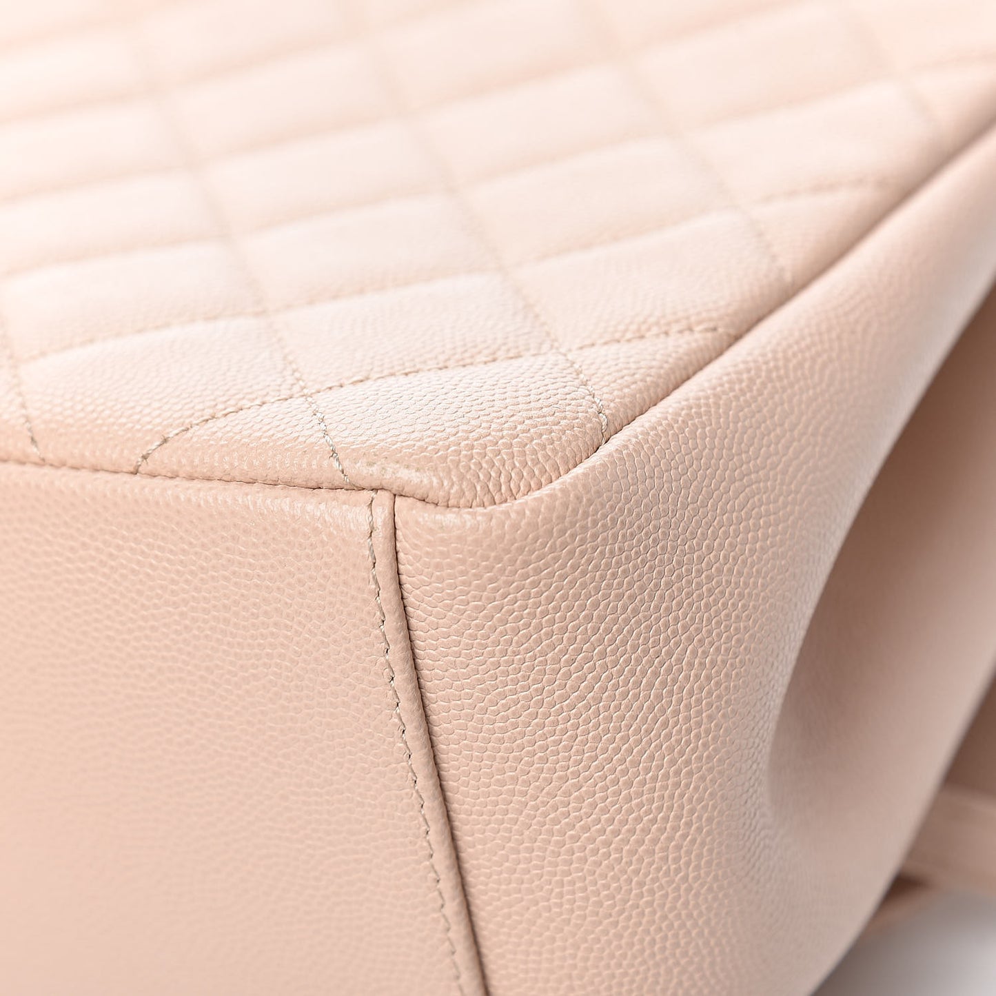 Caviar Quilted Large Business Affinity Flap Beige