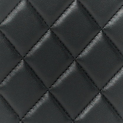 Chanel Lambskin Quilted Book Wallet On Chain WOC Black 9 of 11