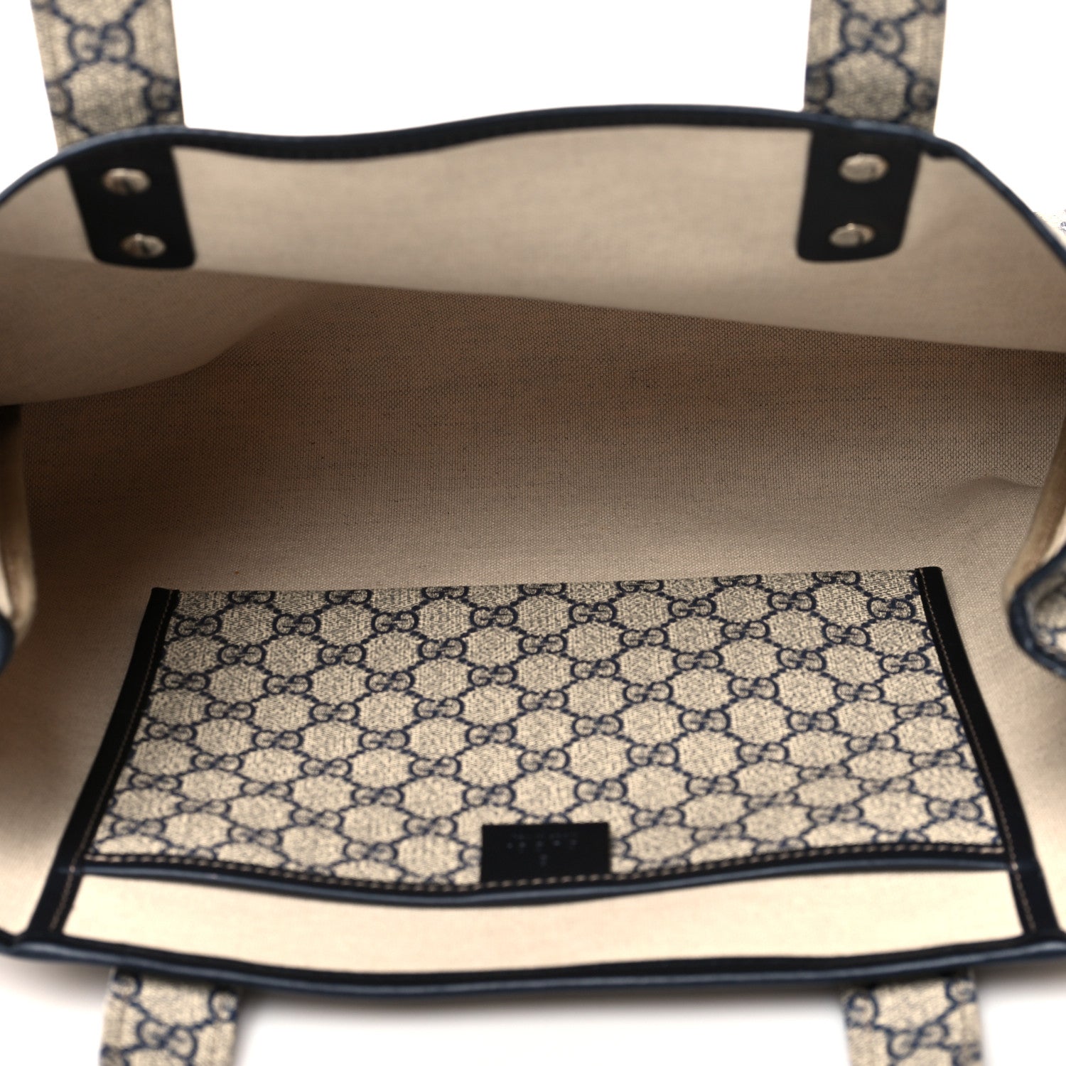 Gucci GG Plus Monogram Medium Signature Web Loop Tote Navy 5 of 9