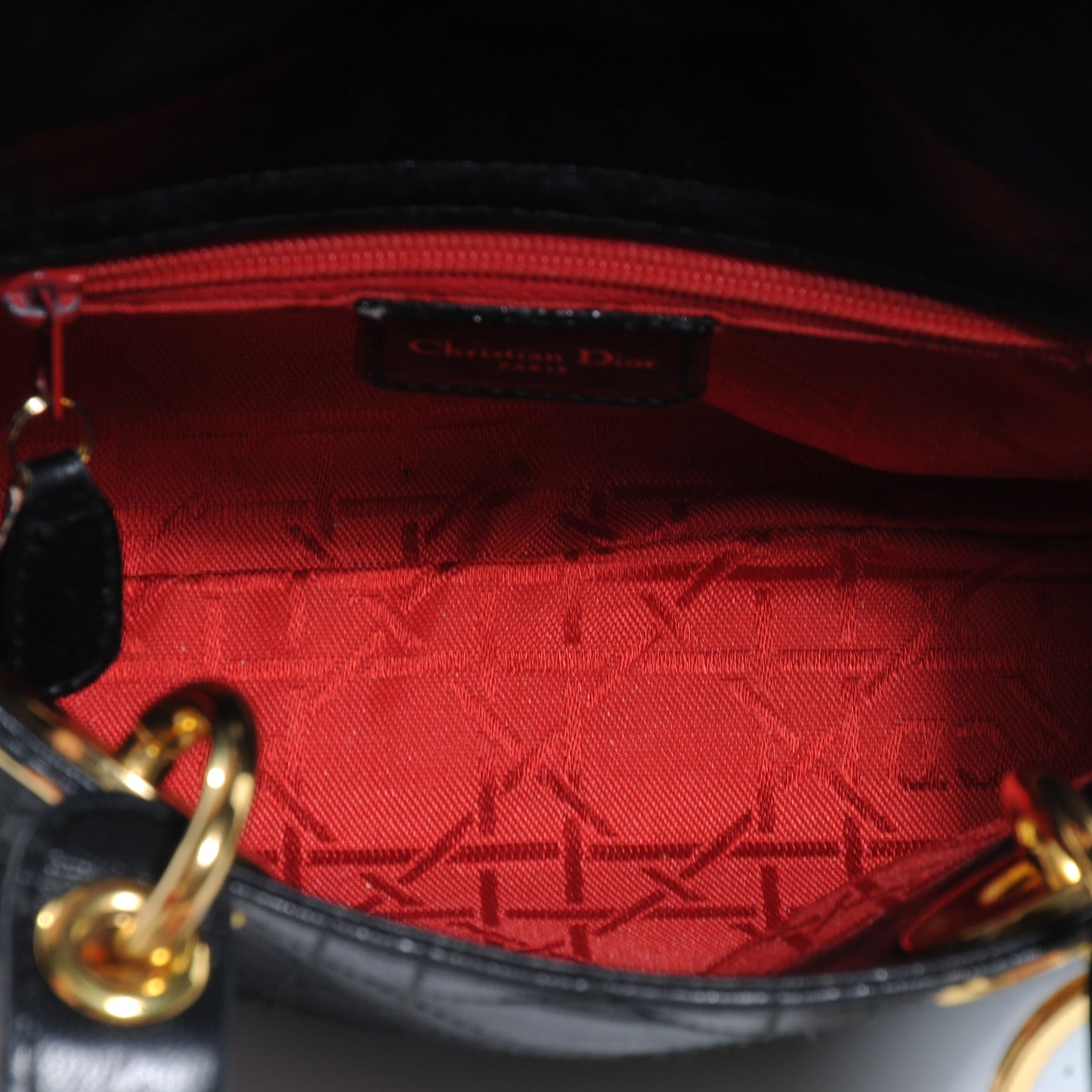 Lambskin Cannage Mini Lady Dior Black