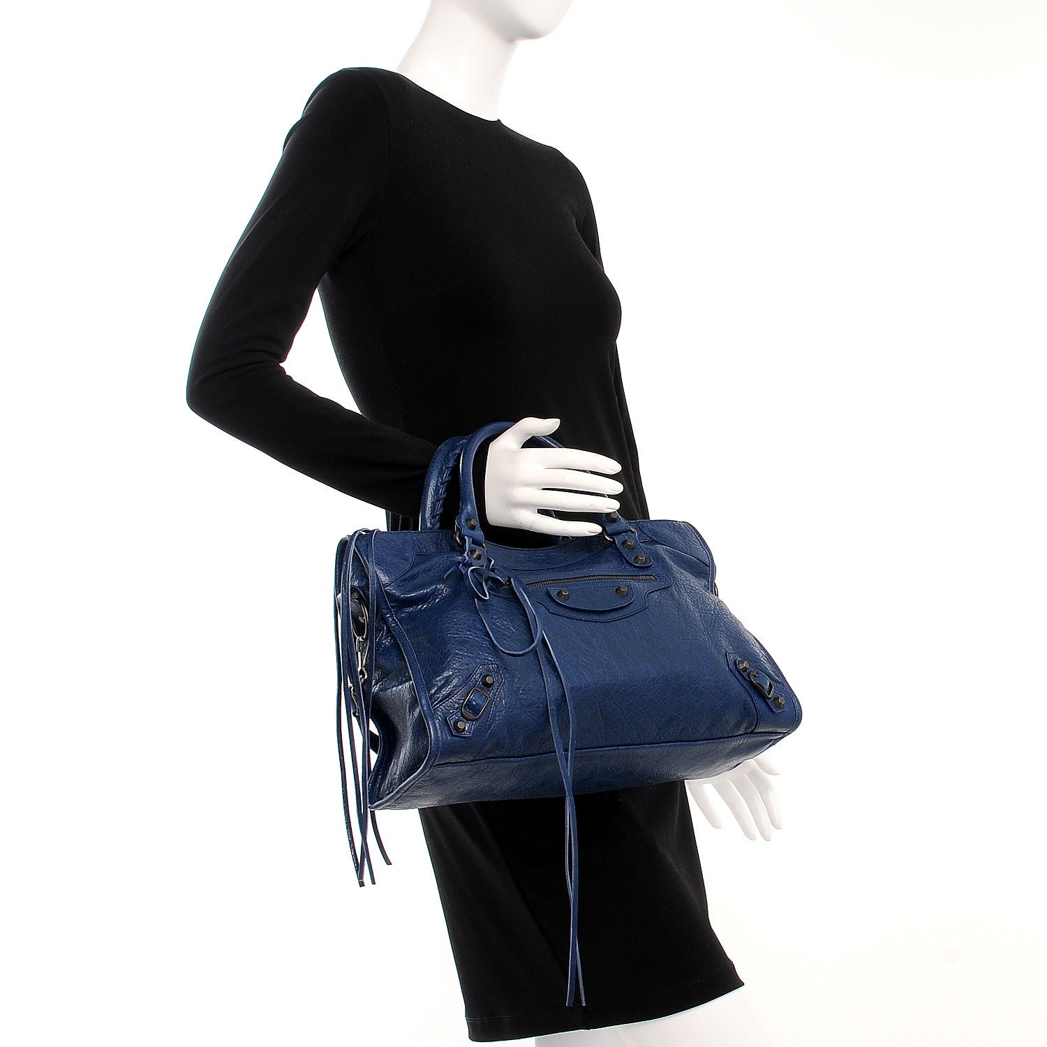 Balenciaga Agneau Classic Hardware City Bleu Mineral 3 of 8