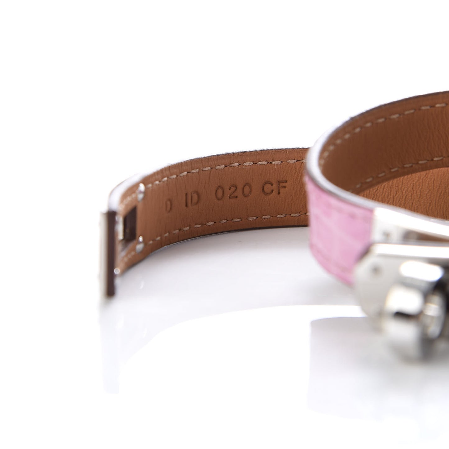 Matte Alligator Kelly Double Tour Bracelet T2 5P Pink