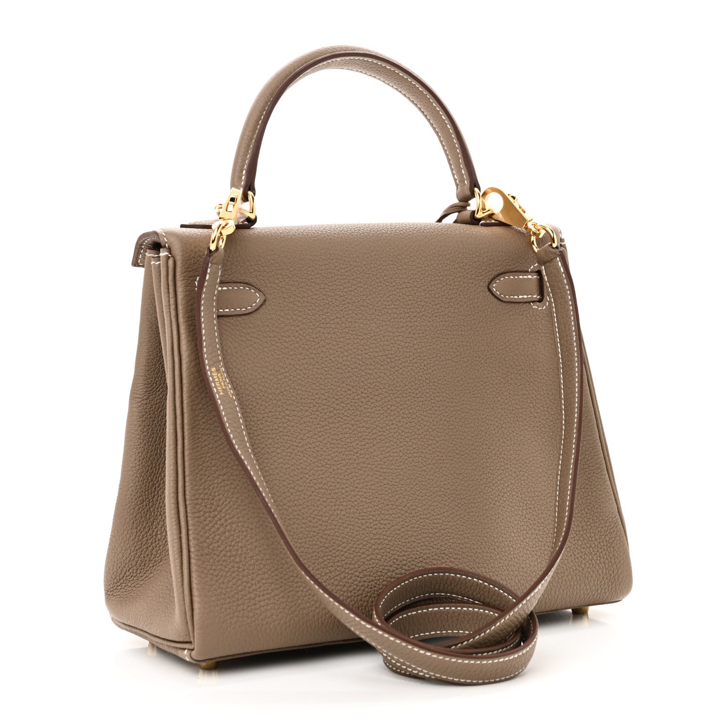 Hermes Togo Kelly Retourne 25 Etoupe 3 of 11