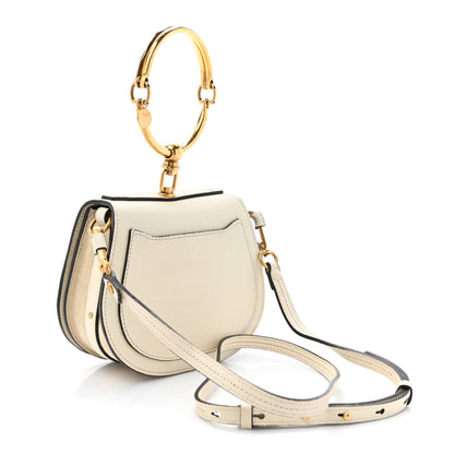 Chloe Calfskin Suede Small Nile Bracelet Bag Off White 3 of 18