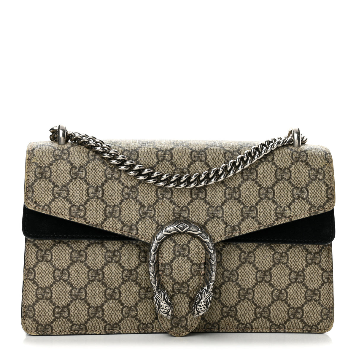 GG Supreme Monogram Small Dionysus Shoulder Bag Black
