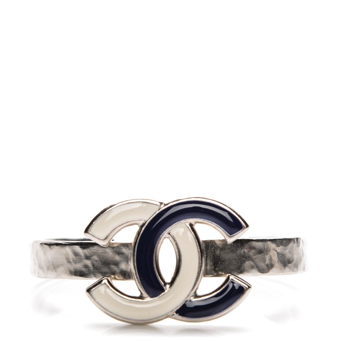 Enamel CC Bracelet Blue White