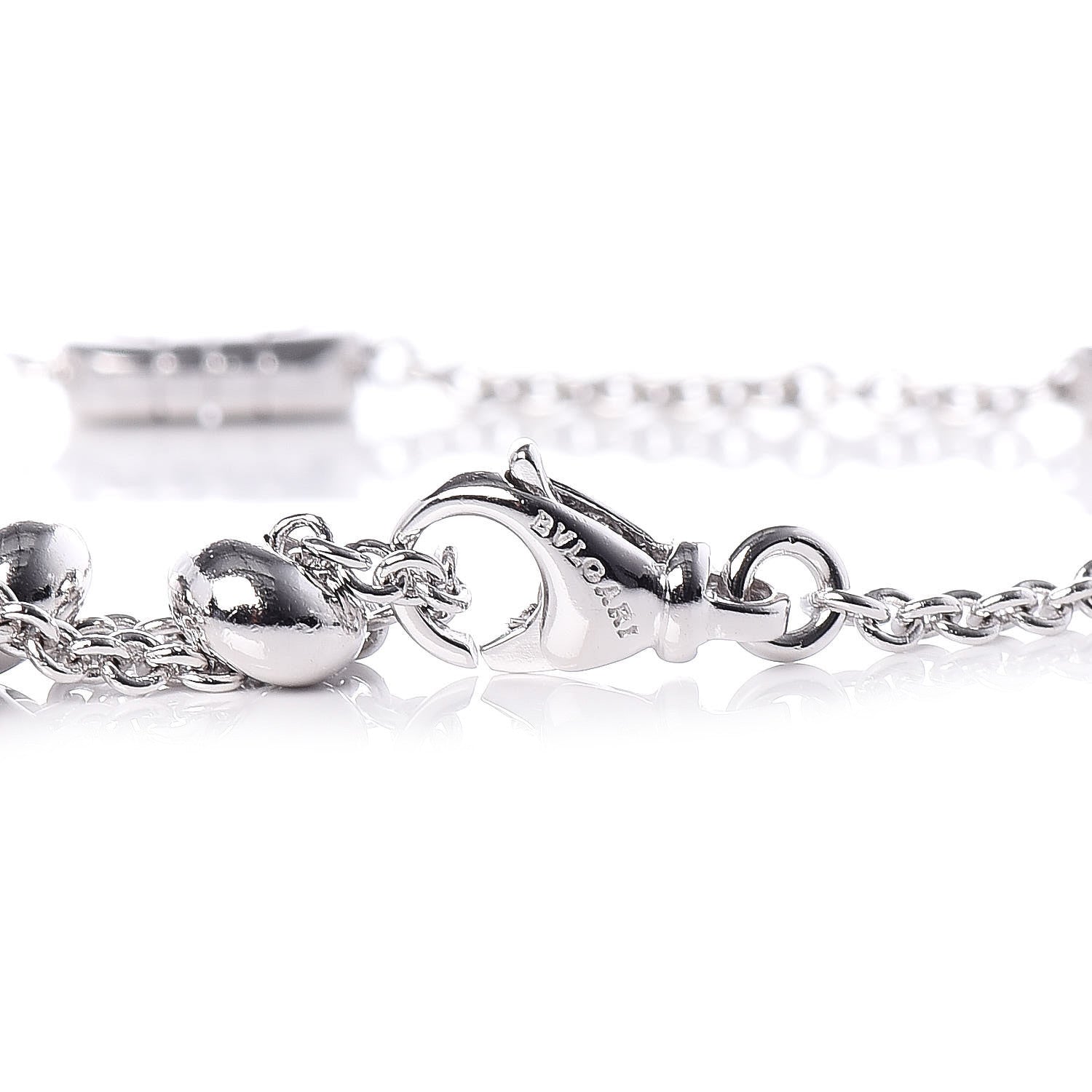 Bulgari 18K White Gold Parentesi Chain Bracelet 4 of 4