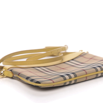 Burberry Horseferry Check Peyton Crossbody Clutch Bag Yellow 11 of 12