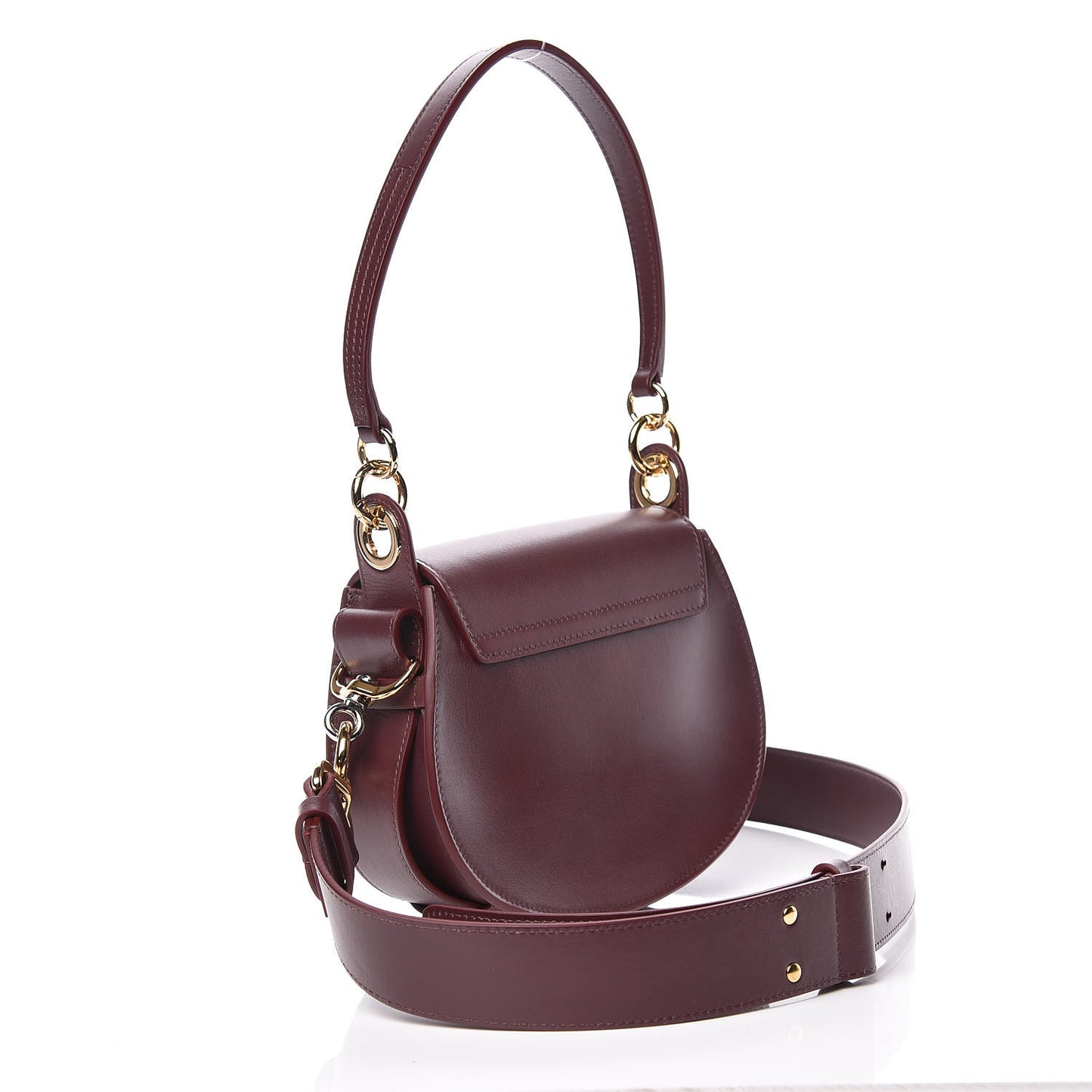 Calfskin Small Tess Bag Burnt Brown