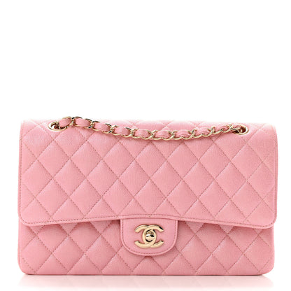 Chanel Iridescent Caviar Quilted Medium Double Flap Rose Pink 1 of 10