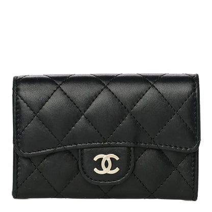 Chanel Lambskin Quilted Flap Card Holder Black 1 of 20