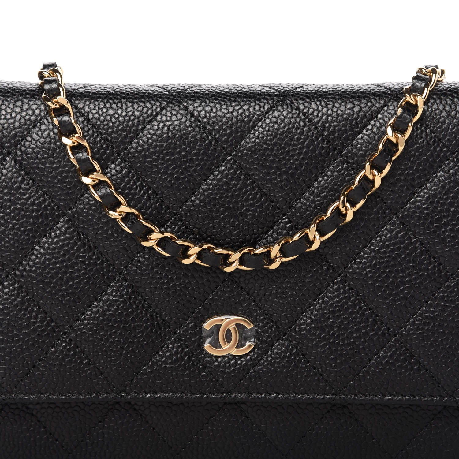Chanel Caviar Quilted Wallet On Chain WOC Black 11 of 12