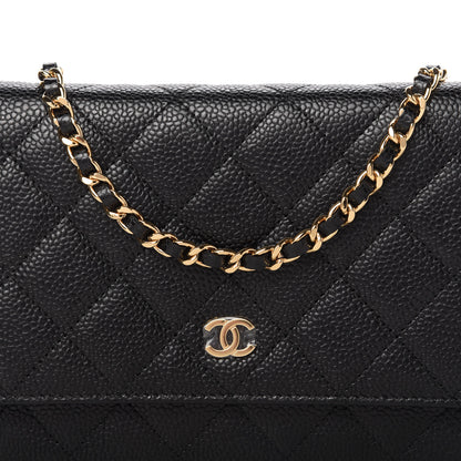 Chanel Caviar Quilted Wallet On Chain WOC Black 11 of 12
