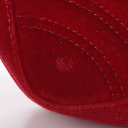 Gucci Velvet Matelasse Mini GG Marmont Shoulder Bag Hibiscus Red 22 of 22