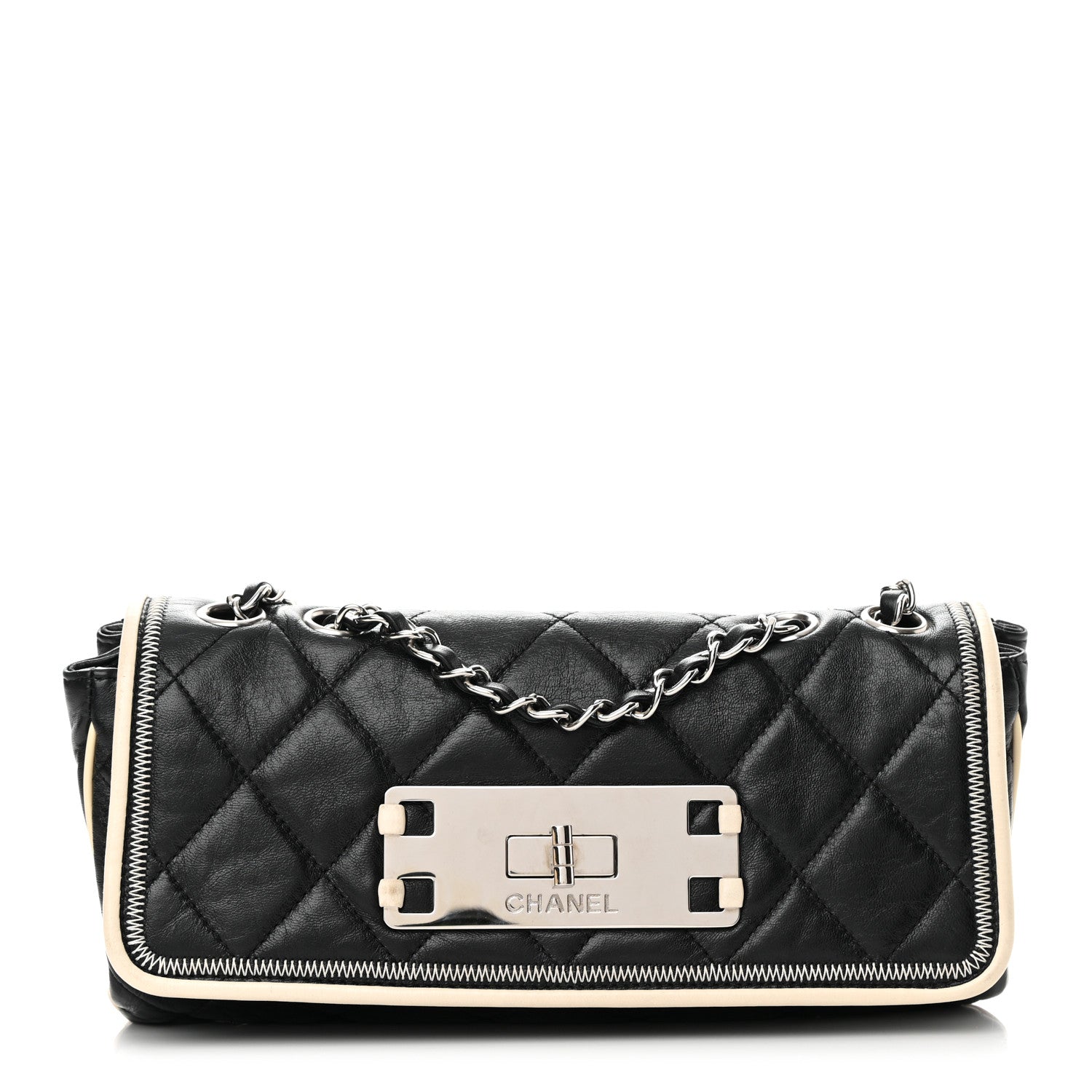 Chanel Lambskin East West Mademoiselle Flap Black 1 of 13