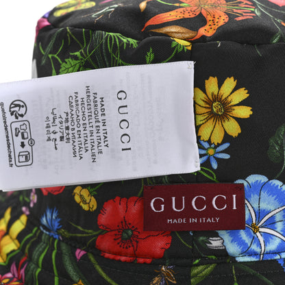 Gucci Printed Silk Flora Reversible Bucket Hat 58 Multicolor 13 of 13