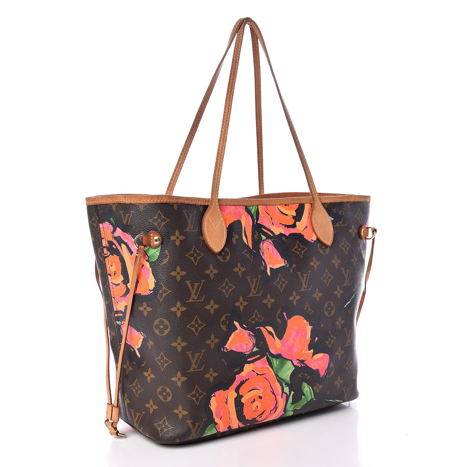 Louis Vuitton Monogram Roses Neverfull MM 3 of 21