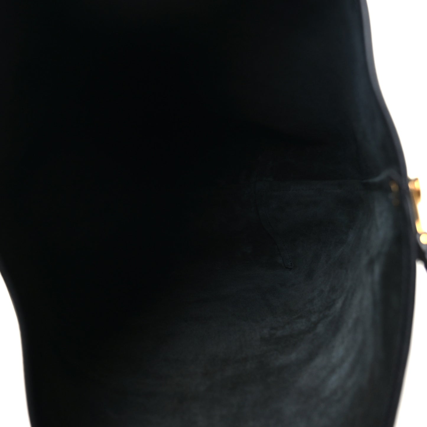 Grained Calfskin Large N/S Hook Tote Black